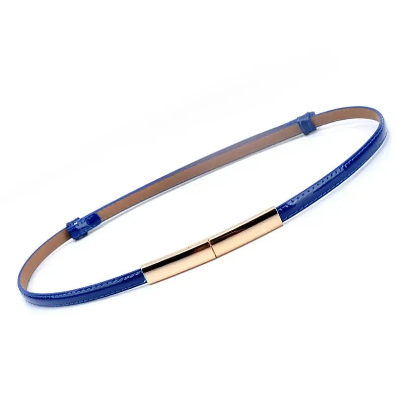 Ceinture Fine de Luxe Femme - Boucle Métal Doré Élégante